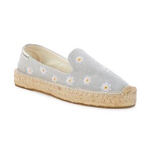 Soludos Daisies Embroidered Chambray Espadrilles